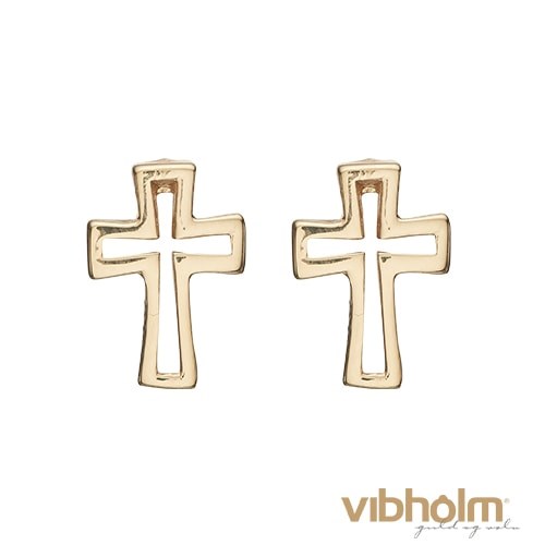 Christina Jewelry & Watches Crosses Ørestikker i forgyldt sølv 671-G23