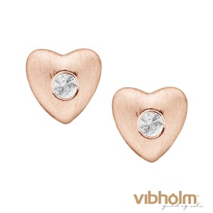 Christina Jewelry & Watches Secret Topaz Hearts Ørestikker i rosaforgyldt sølv med to topaser 671-R13
