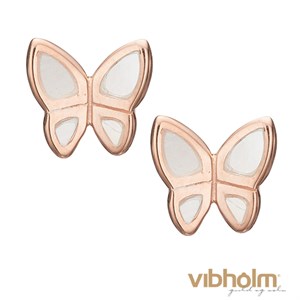 Christina Jewelry & Watches MOP Butterflies Ørestikker i rosaforgyldt sølv med perlemor 671-R14