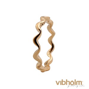 Christina Jewelry & Watches Wave bølget ring i forgyldt sterling sølv