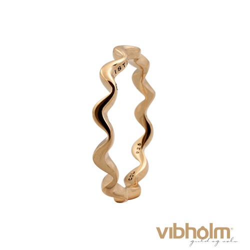 Christina Jewelry & Watches Wave bølget ring i forgyldt sterling sølv