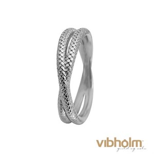 Christina Jewelry & Watches Twin Snake ring i sterling sølv med slangemønster