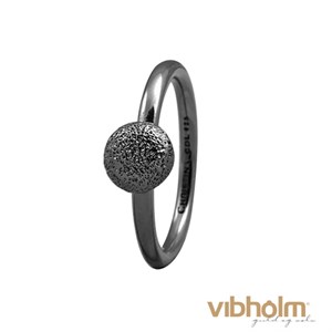 Christina Jewelry & Watches Shine ring i ruthineret sterling sølv med matteret kugle