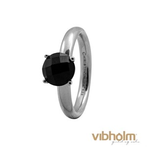 Christina Jewelry & Watches Black Onyx ring i sterling sølv med facetteret sort onyx