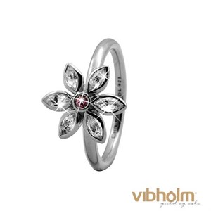 Christina Jewelry & Watches Maquise Flower ring i sterling sølv med blomst af topaser og ametyst