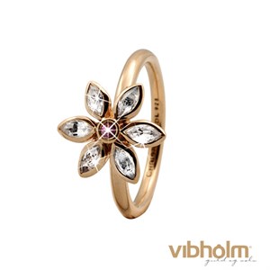 Christina Jewelry & Watches Marquise Flower ring i forgyldt sterling sølv med blomst af topas og ametyst