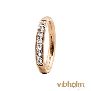 Christina Jewelry & Watches Topaz Queen ring i forgyldt sterling sølv med facetterede topas