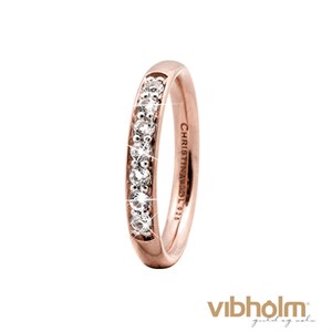 Christina Jewelry & Watches Topaz Queen ring i rosaforgyldt sterling sølv med topas