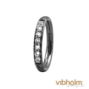 Christina Jewelry & Watches Topaz Queen ring i ruthineret sterling sølv med facetterede topaser