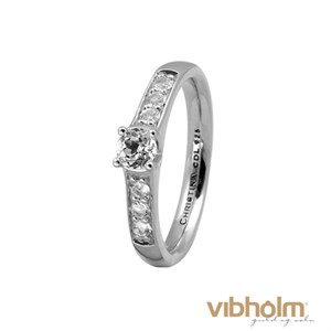 Christina Jewelry & Watches Topaz Princess ring i sterling sølv med facetterede topas
