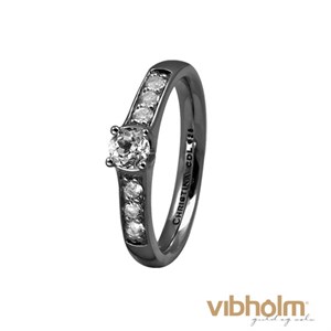 Christina Jewelry & Watches Topaz Princess ring i ruthineret sterling sølv med facetterede topaser