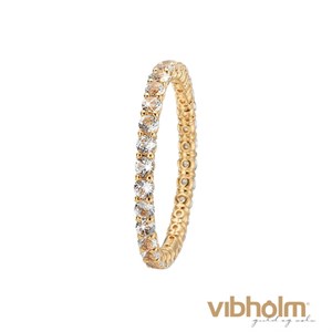 Christina Jewelry & Watches Unforgettable Love ring i forgyldt sterling sølv med facetterede topaser