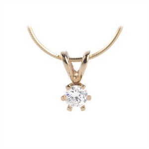 Purity by Vibholm diamantvedhæng i 14 kt guld med w.vs diamant
