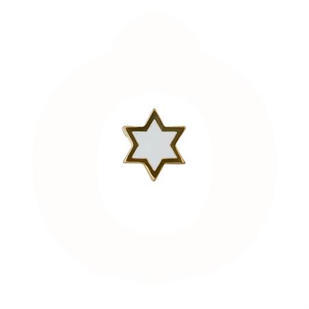 DESIGN LETTERS - Enamel Star charm - forgyldt sterlingsølv 90302002WHITE