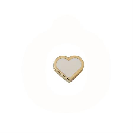 DESIGN LETTERS - Enamel Heart charm - forgyldt sterlingsølv 90302004NUDE