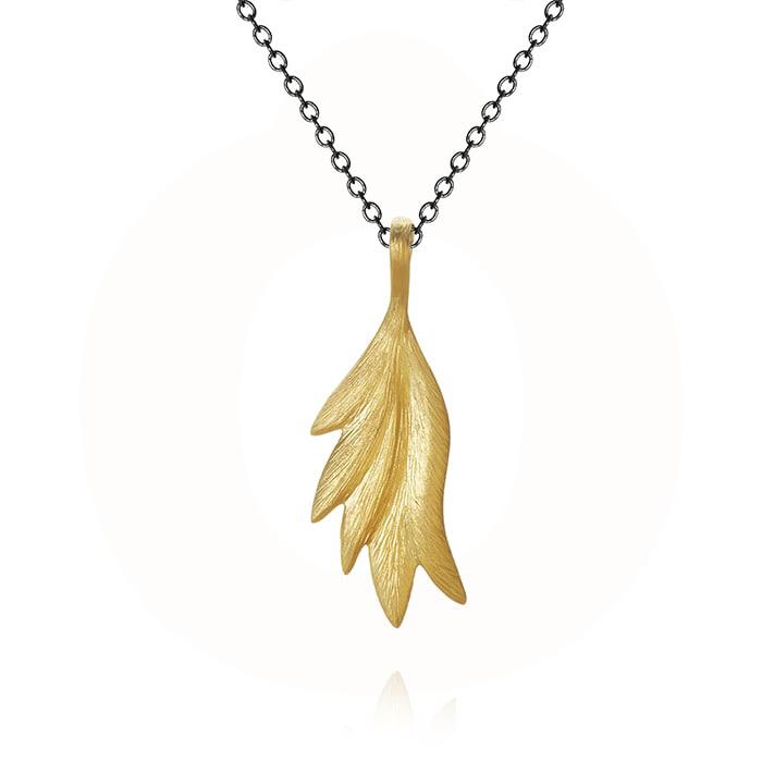 Dulong Fine Jewelry - Aura Lille Halskæde - Oxideret sterlingsølv/18 kt. guld AUR5-A1030