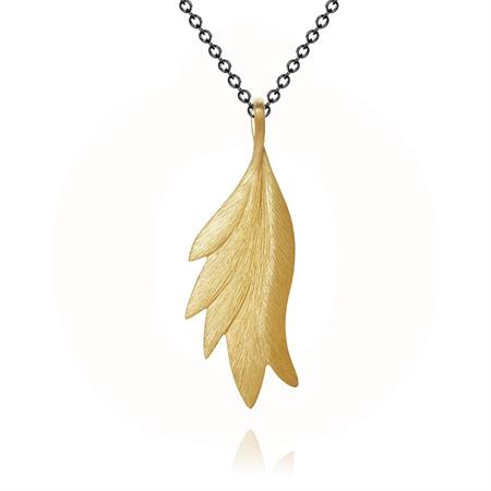 Dulong Fine Jewelry - Aura Halskæde - Oxideret sterlingsølv/18 kt. guld AUR5-A1070