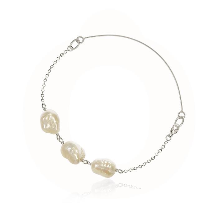 Dulong Fine Jewelry - Ocean Perle Armbånd - sterlingsølv OCE4-F1307