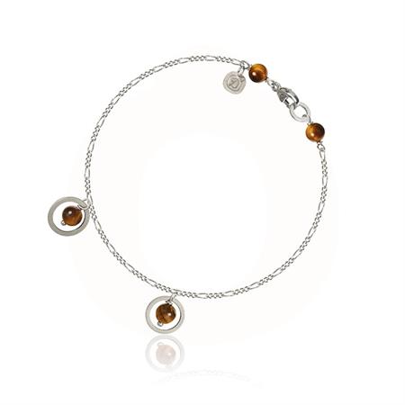 Dulong Fine Jewelry -  Piccolo Tiger eyes Armbånd - sterlingsølv PIC4-F1111