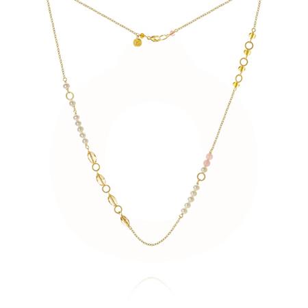 Dulong Fine Jewelry - Piccolo Mellow halskæde - guld M/ædelsten - PIC5-A1136-43