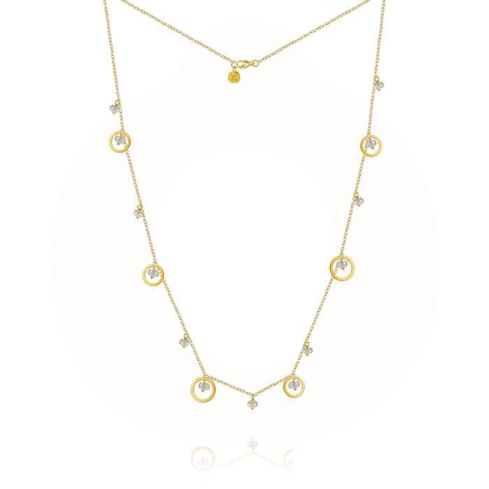 Dulong Fine Jewelry - Piccolo Halskæde - 18 kt. guld m/Safir PIC5-A1145