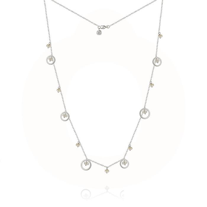 Dulong Fine Jewelry - Piccolo Halskæde - sterlingsølv m/Safir PIC5-F1145