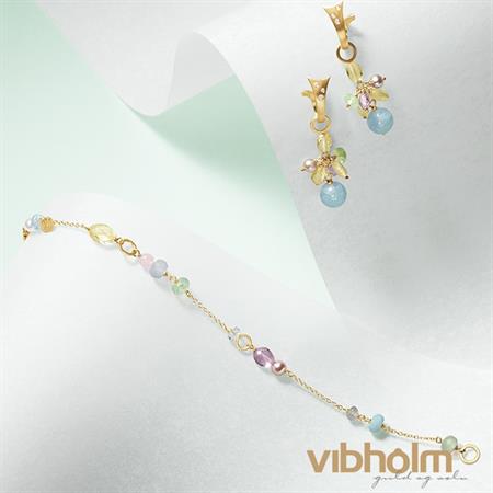 Dulong Fine Jewelry - Piccolo Armbånd - 18 karat guld m/ædelsten PIC4-A1131