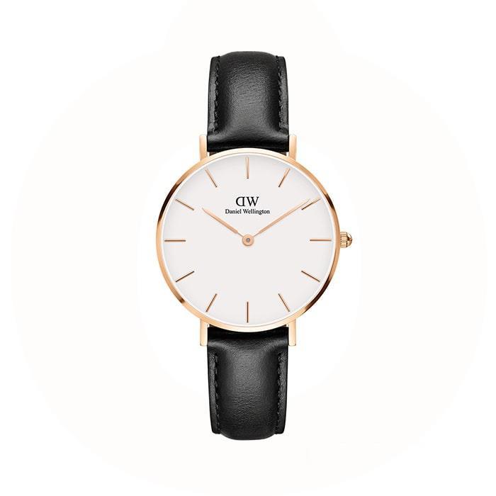 Daniel Wellington Classic Petite Sheffield White ur i rosaguldbelagt stål 32 mm ADW00100174