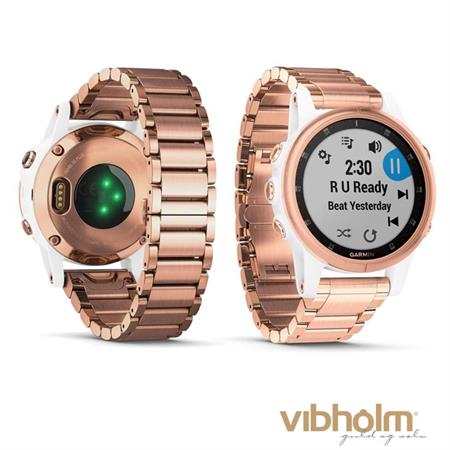 Garmin - Fenix 5S Plus Smartwatch - rustfrit stål 010-01987-11