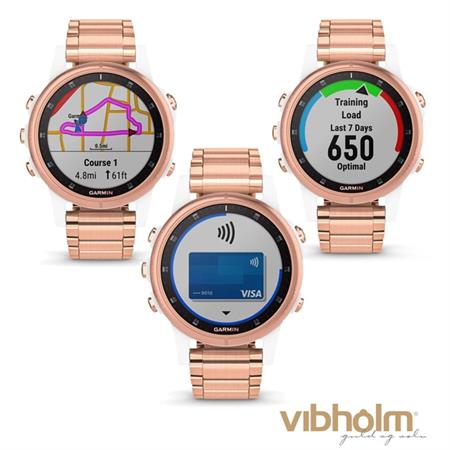 Garmin - Fenix 5S Plus Smartwatch - rustfrit stål 010-01987-11