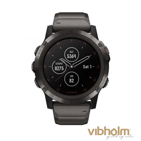 Garmin - Fenix 5S Plus Sapphire Edition Smartwatch - titanium 010-01989-05