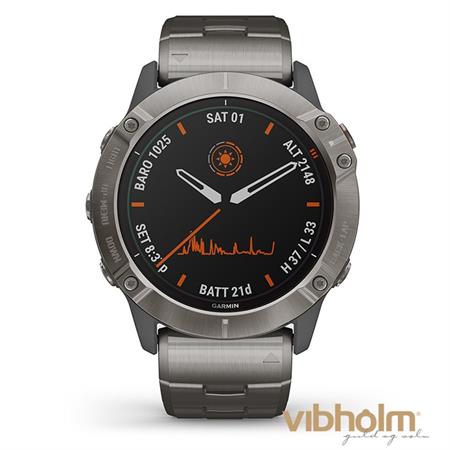 Garmin - Fēnix 6X - Pro Solar Smartwatch - Titanium 010-02157-24