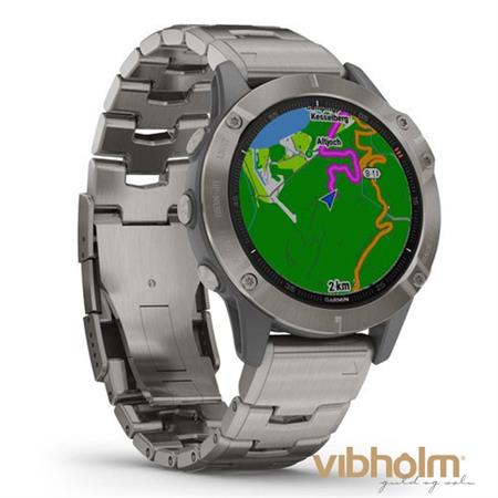 Garmin - fēnix 6 - Pro og Sapphire Smartwatch - stål 010-02158-23