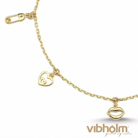 Vibholm - Gold Collection Armbånd - 14 karat guld m/brillanter B1010 008RG