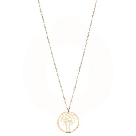 Vibholm - Gold Collection Halskæde -  14 karat guld halskæde med hjerte træ VH-008-585