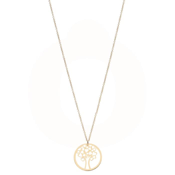 Vibholm - Gold Collection Halskæde -  14 karat guld halskæde med hjerte træ VH-008-585