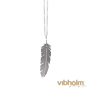 Heiring Feather vedhæng i rhodineret sølv med brillanter 51-5-90BR/RH