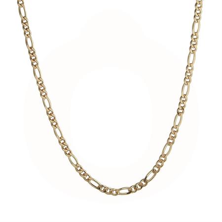 Jeberg Jewellery - Chunky Figaro halskæde - forgyldt sterlingsølv 4520-70-gold