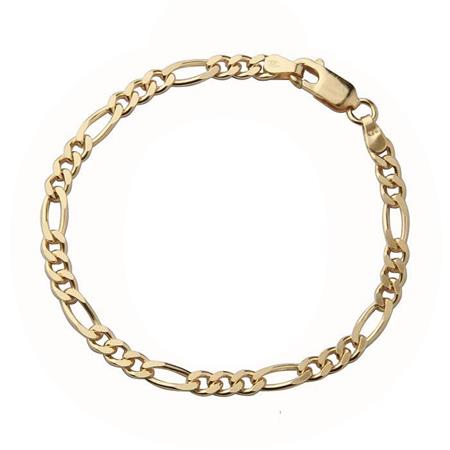 Jeberg Jewellery - Chunky Figaro Armbånd  - forgyldt sterlingsølv 4520-Gold