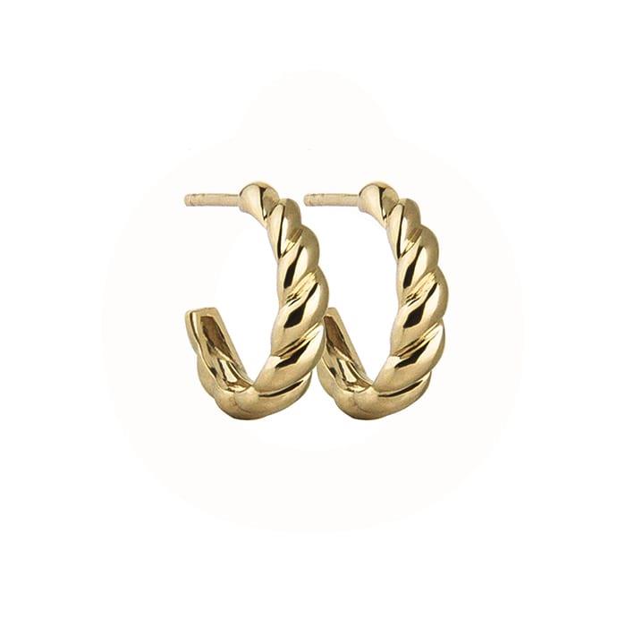 Jeberg Jewellery - Twisted Hoop - forgyldt sterlingsølv 50840