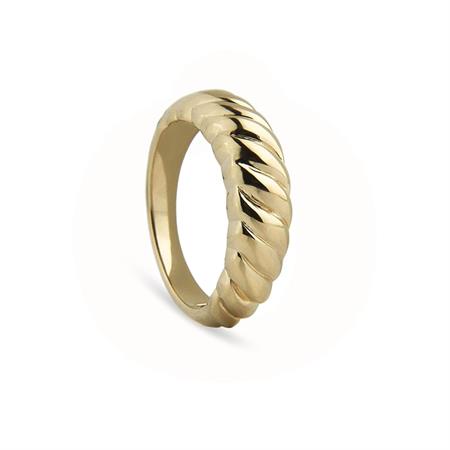 Jeberg Jewellery - Twisted Dome Ring - forgyldt sterlingsølv 60600