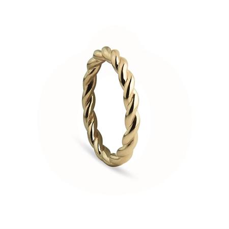 Jeberg Jewellery - Twisted Ring - forgyldt sterlingsølv 60610