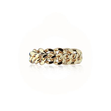 Jeberg Jewellery - Smal Chain Ring - forgyldt sterlingsølv 6945