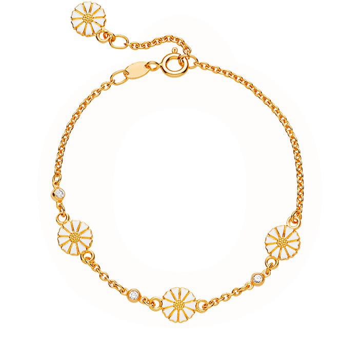 Lund Copenhagen - Marguerit Armbånd - forgyldt sølv 9015012-30-M