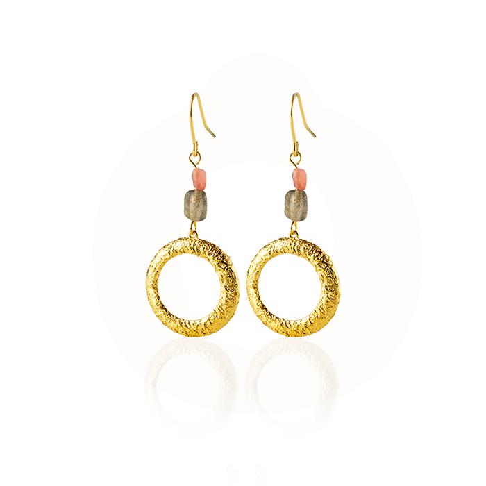 LuvaLu Jewellery - Rosico ørehængere -  forgyldt 686.007.09