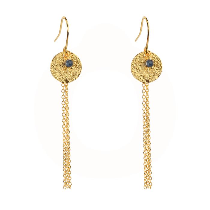 LuvaLu Jewellery - Noche Monedas ørehængere - forgyldt sølv 686.013.09