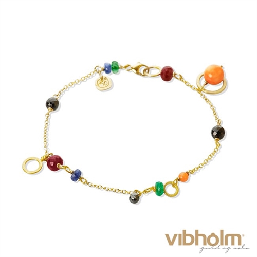 Dulong Fine Jewelry - Piccolo armbånd - guld M/ædelsten - PIC4-A1106-1