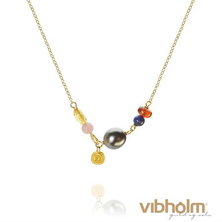 Dulong Fine Jewelry - Piccolo Halskæde - 18 kt. guld m/ædelsten PIC5_A1114