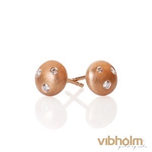 Dulong Fine Jewelry - Mushroom ørestikker - Pink guld M/Brillanter MUS1-C2050