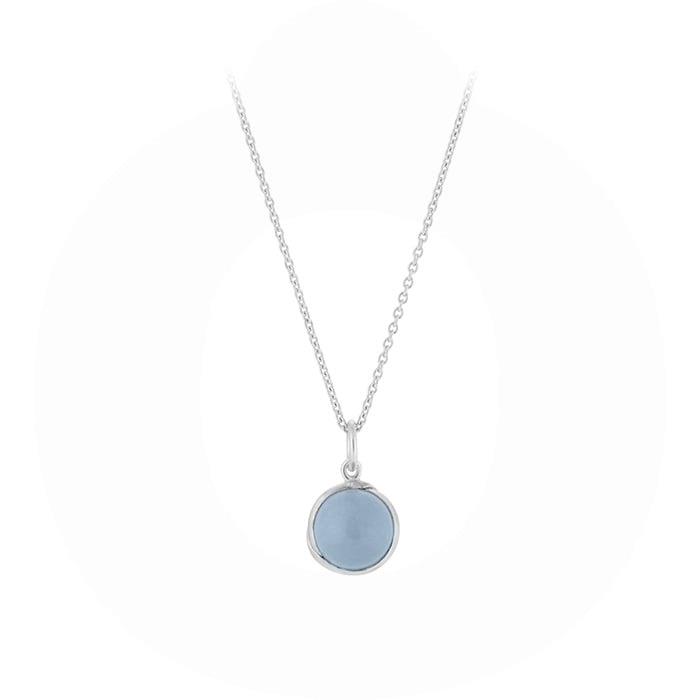 Pernille Corydon - Aura Blue halskæde - sølv N-644-S